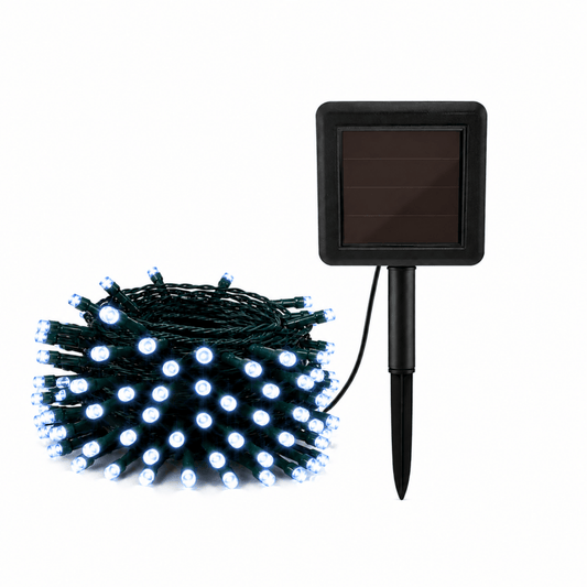 50 LED Solar String Fairy Lights 6.9m Outdoor Garden White 2 Modes Solar Lights Waterproof Auto On Off